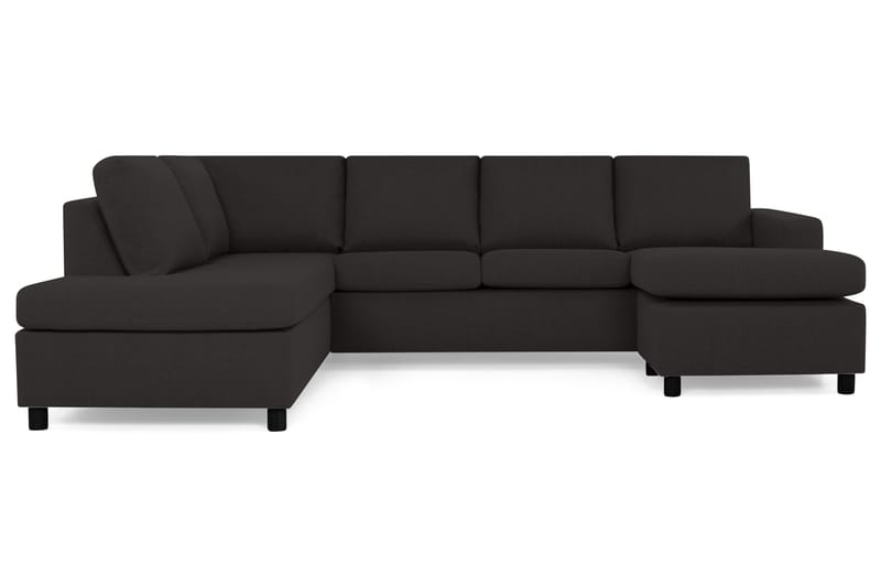 Crazy 4-personers Venstrevendt U-formet Large Sofa med Chaiselong i Stof - Antracit - Møbler - Sofaer - U Sofa