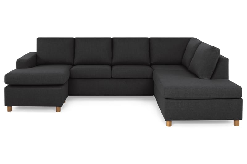 Crazy 4-personers Højrevendt U-formet Large Sofa med Chaiselong i Stof - Antracit - Møbler - Sofaer - U Sofa