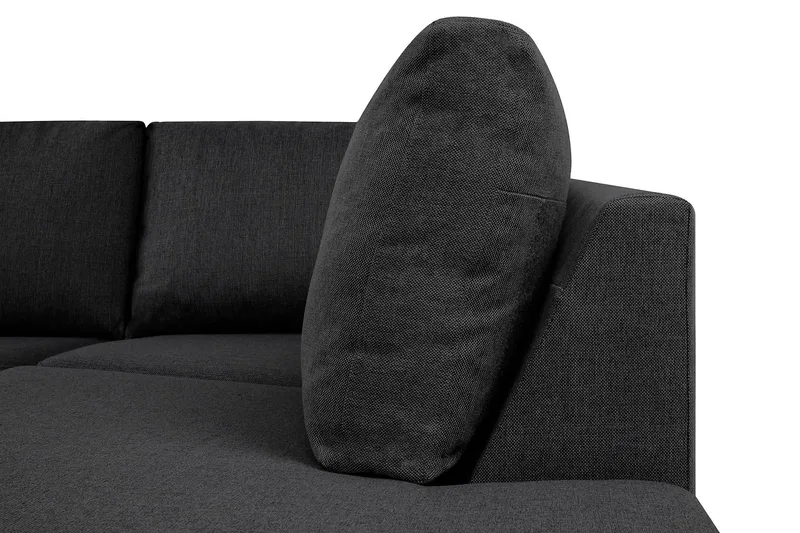Crazy 4-personers Højrevendt U-formet Small Sofa med Chaiselong i Stof - Mørkegrå - Møbler - Sofaer - U Sofa