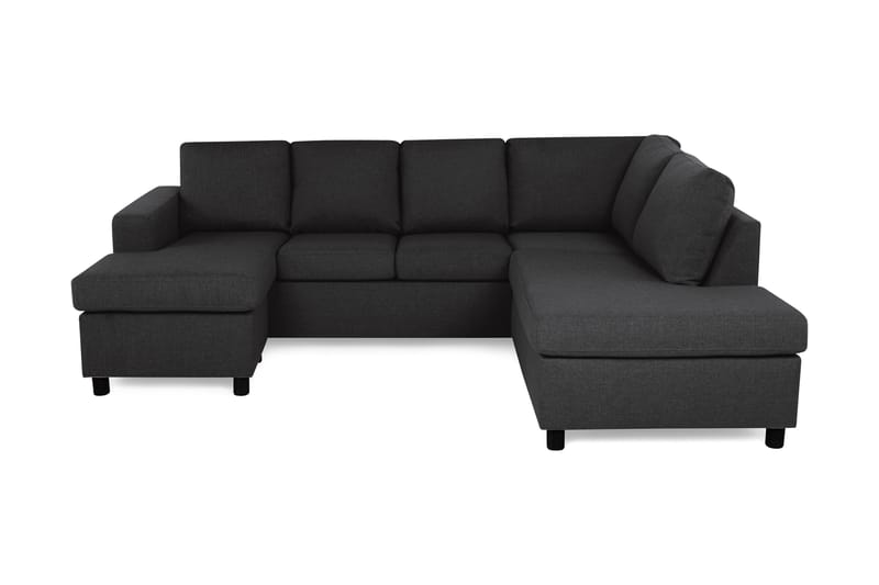 Crazy 4-personers Højrevendt U-formet Large Sofa med Chaiselong i Stof - Antracit - Møbler - Sofaer - U Sofa