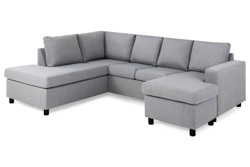Crazy 4-personers Venstrevendt U-formet Large Sofa med Chaiselong i Stof - Grå - Møbler - Sofaer - U Sofa