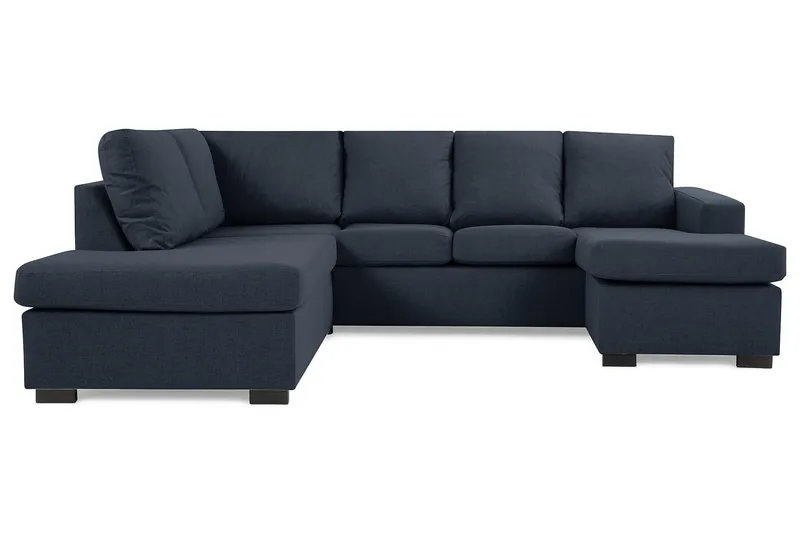 Crazy 4-personers Venstrevendt U-formet Large Sofa med Chaiselong i Stof - Blå - Møbler - Sofaer - U Sofa