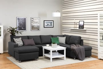 Crazy 4-personers Højrevendt U-formet Large Sofa med Chaiselong i Stof - Mørkegrå - Møbler - Sofaer - U Sofa