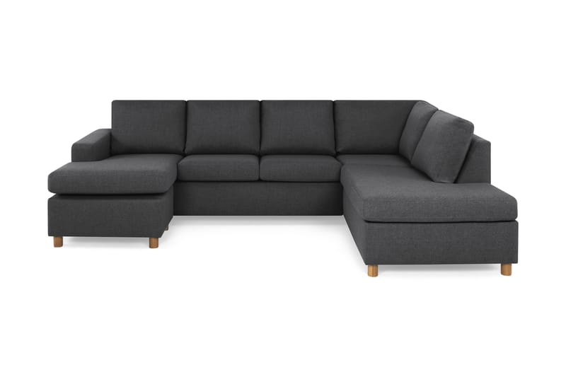 Crazy 4-personers Højrevendt U-formet Large Sofa med Chaiselong i Stof - Mørkegrå - Møbler - Sofaer - U Sofa