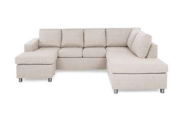 Crazy 4-personers Højrevendt U-formet Small Sofa med Chaiselong i Stof