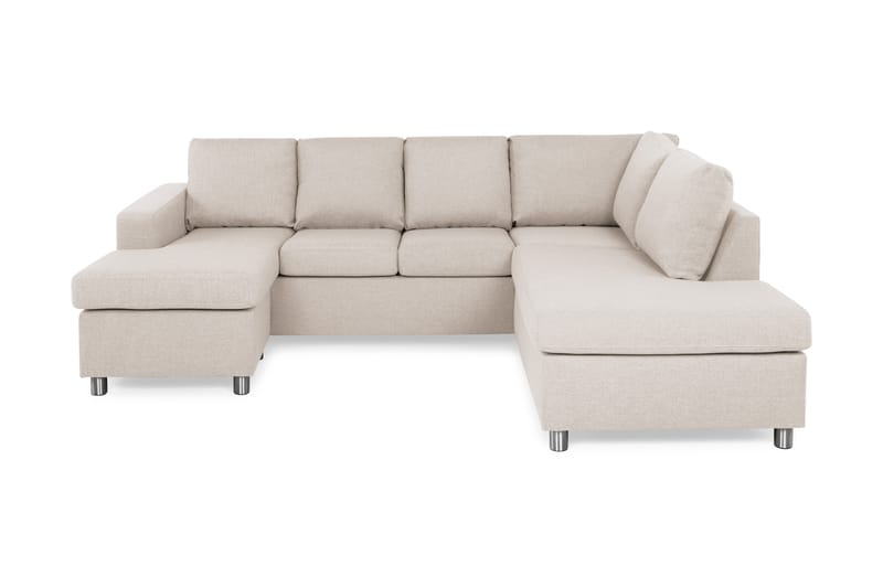 Crazy 4-personers Højrevendt U-formet Small Sofa med Chaiselong i Stof - Beige - Møbler - Sofaer - U Sofa