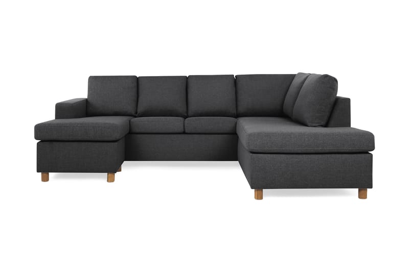 Crazy 4-personers Højrevendt U-formet Small Sofa med Chaiselong i Stof - Mørkegrå - Møbler - Sofaer - U Sofa