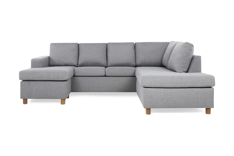 Crazy 4-personers Højrevendt U-formet Large Sofa med Chaiselong i Stof - Grå - Møbler - Sofaer - U Sofa