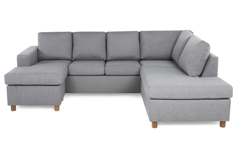 Crazy 4-personers Højrevendt U-formet Large Sofa med Chaiselong i Stof - Grå - Møbler - Sofaer - U Sofa