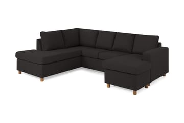 Crazy 4-personers Venstrevendt U-formet Large Sofa med Chaiselong i Stof
