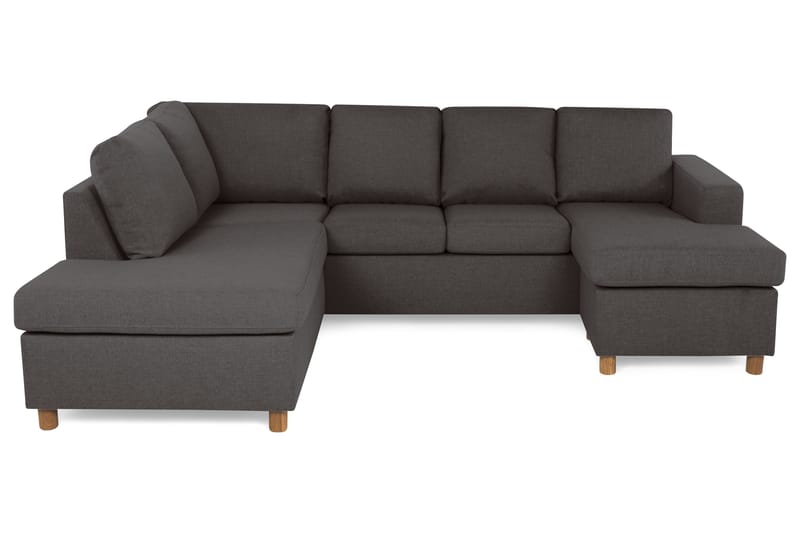 Crazy 4-personers Venstrevendt U-formet Small Sofa med Chaiselong i Stof - Mørkegrå - Møbler - Sofaer - U Sofa