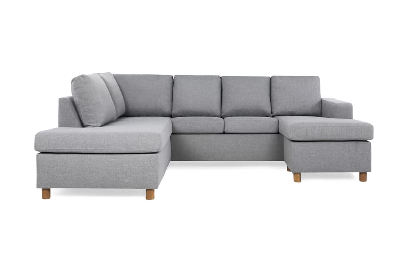 Crazy 4-personers Venstrevendt U-formet Large Sofa med Chaiselong i Stof - Grå - Møbler - Sofaer - U Sofa