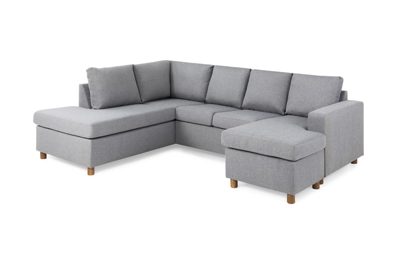 Crazy 4-personers Venstrevendt U-formet Large Sofa med Chaiselong i Stof - Grå - Møbler - Sofaer - U Sofa
