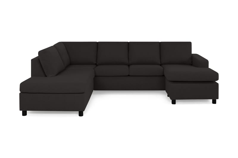 Crazy 4-personers Venstrevendt U-formet Large Sofa med Chaiselong i Stof - Antracit - Møbler - Sofaer - U Sofa