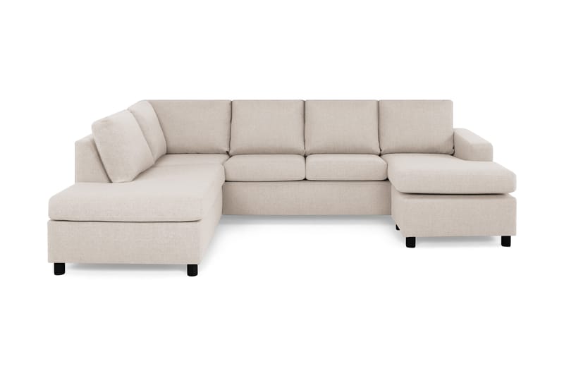 Crazy 4-personers Venstrevendt U-formet Large Sofa med Chaiselong i Stof - Beige - Møbler - Sofaer - U Sofa