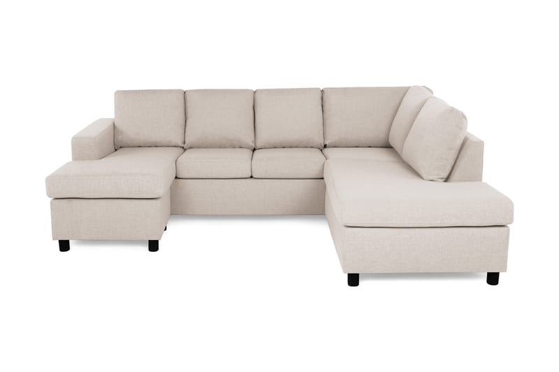 Crazy 4-personers Højrevendt U-formet Small Sofa med Chaiselong i Stof - Beige - Møbler - Sofaer - U Sofa