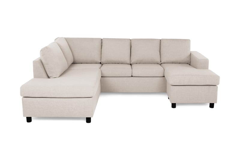 Crazy 4-personers Venstrevendt U-formet Large Sofa med Chaiselong i Stof - Beige - Møbler - Sofaer - U Sofa