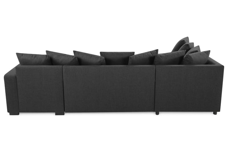 Crazy 4-personers Venstrevendt U-formet Large Sofa med Divan og Chaiselong i Stof inkl. Kuvertpuder - Mørkegrå - Møbler - Sofaer - U Sofa