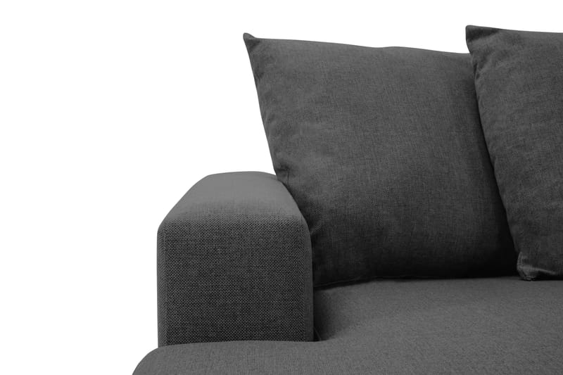 Crazy 4-personers Højrevendt U-formet Small Sofa med Divan og Chaiselong i Stof inkl. Kuvertpuder - Mørkegrå - Møbler - Sofaer - U Sofa