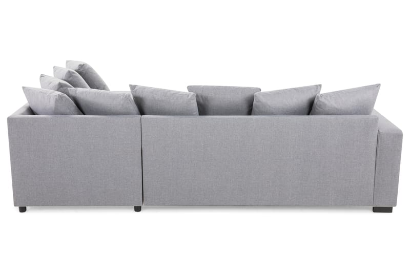 Crazy 4-personers Højrevendt U-formet Small Sofa med Divan og Chaiselong i Stof inkl. Kuvertpuder - Grå - Møbler - Sofaer - U Sofa