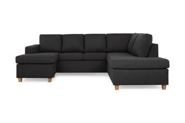 Crazy 4-personers Højrevendt U-formet Large Sofa med Chaiselong i Stof