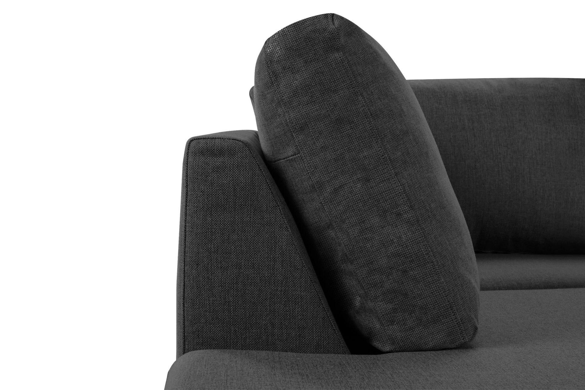 Crazy 4-personers Venstrevendt U-formet Large Sofa med Chaiselong i Stof - Antracit - Møbler - Sofaer - U Sofa