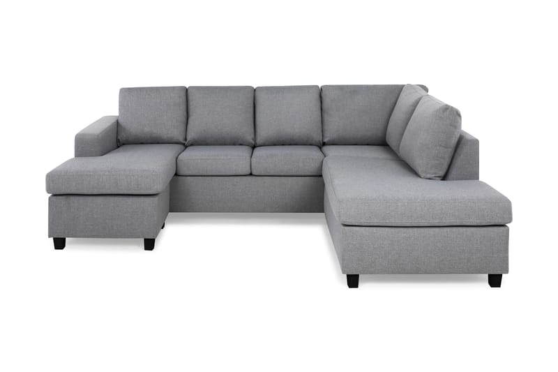 Crazy 4-personers Højrevendt U-formet Large Sofa med Chaiselong i Stof - Grå - Møbler - Sofaer - U Sofa