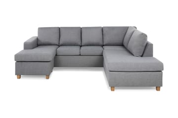 Crazy 4-personers Højrevendt U-formet Large Sofa med Chaiselong i Stof