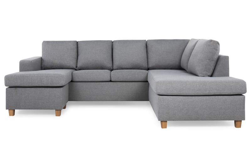 Crazy 4-personers Højrevendt U-formet Large Sofa med Chaiselong i Stof - Grå - Møbler - Sofaer - U Sofa