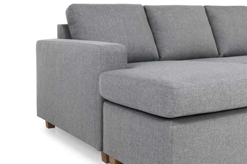 Crazy 4-personers Højrevendt U-formet Large Sofa med Chaiselong i Stof - Grå - Møbler - Sofaer - U Sofa