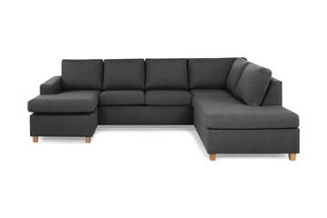 Crazy 4-personers Højrevendt U-formet Large Sofa med Chaiselong i Stof