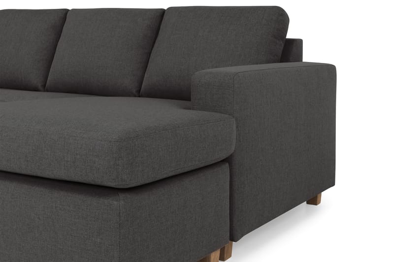 Crazy 4-personers Venstrevendt U-formet Small Sofa med Chaiselong i Stof - Mørkegrå - Møbler - Sofaer - U Sofa