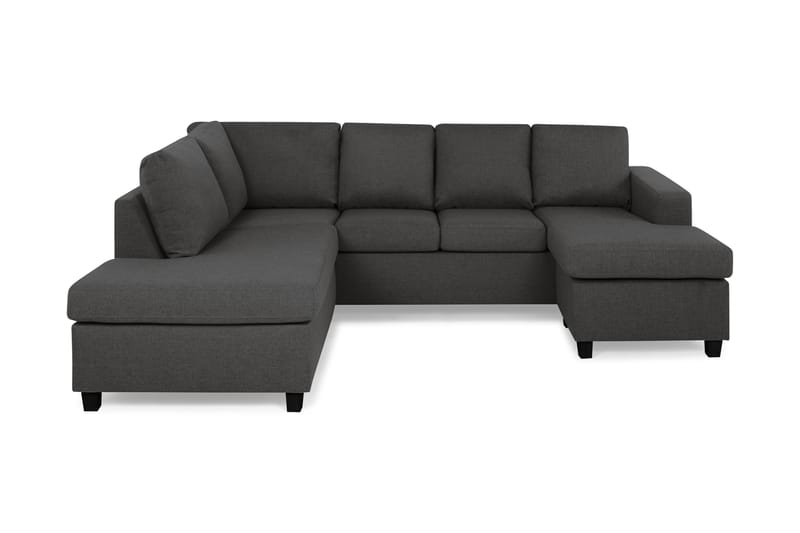 Crazy 4-personers Venstrevendt U-formet Small Sofa med Chaiselong i Stof - Mørkegrå - Møbler - Sofaer - U Sofa