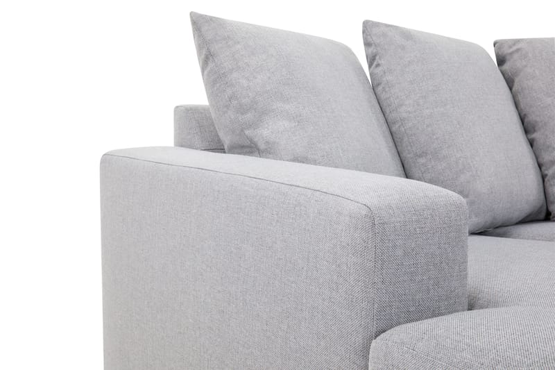 Crazy 4-personers Højrevendt U-formet Small Sofa med Divan og Chaiselong i Stof inkl. Kuvertpuder - Grå - Møbler - Sofaer - U Sofa