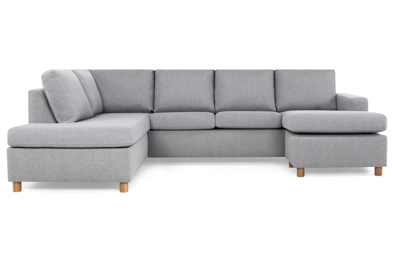 Crazy 4-personers Venstrevendt U-formet Large Sofa med Chaiselong i Stof - Grå - Møbler - Sofaer - U Sofa