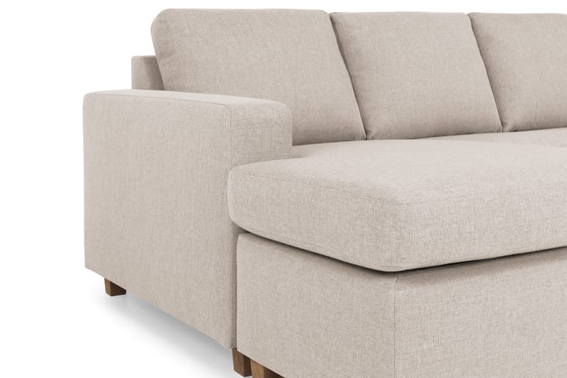 Crazy 4-personers Højrevendt U-formet Small Sofa med Chaiselong i Stof - Beige - Møbler - Sofaer - U Sofa