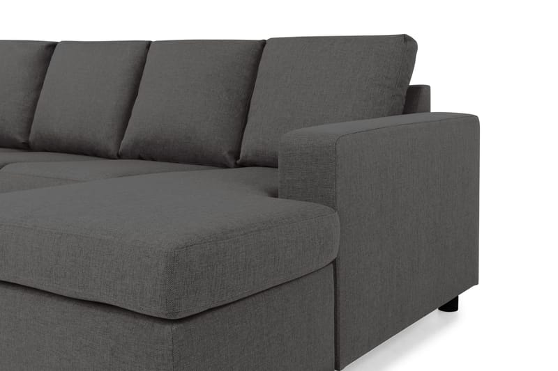 Crazy 4-personers Venstrevendt U-formet Small Sofa med Chaiselong i Stof - Mørkegrå - Møbler - Sofaer - U Sofa
