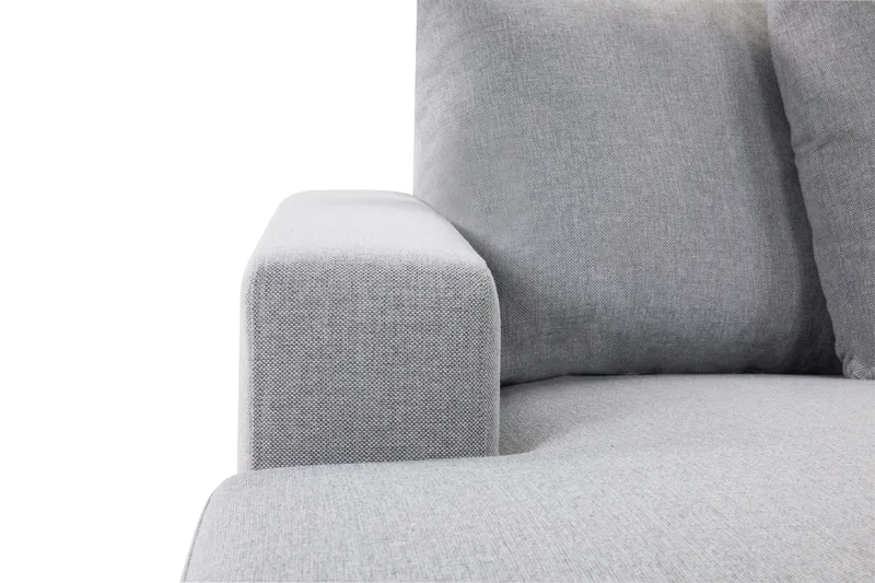 Crazy 4-personers Højrevendt U-formet Large Sofa med Divan og Chaiselong i Stof inkl. Kuvertpuder - Grå - Møbler - Sofaer - U Sofa