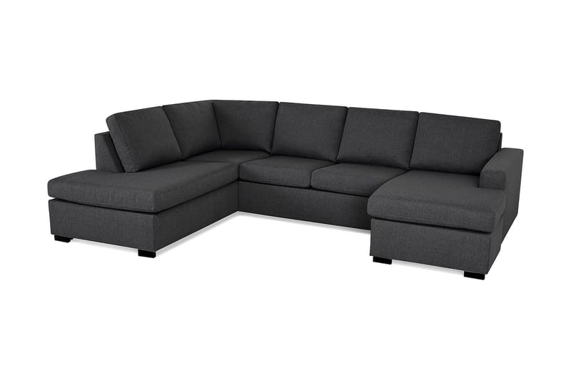 Crazy 4-personers Venstrevendt U-formet Large Sofa med Chaiselong i Stof - Mørkegrå - Møbler - Sofaer - U Sofa