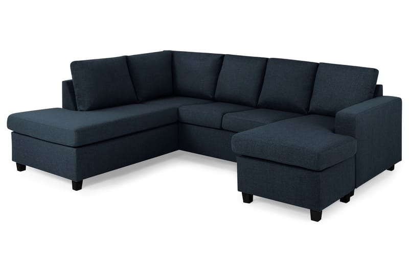 Crazy 4-personers Venstrevendt U-formet Large Sofa med Chaiselong i Stof - Blå - Møbler - Sofaer - U Sofa