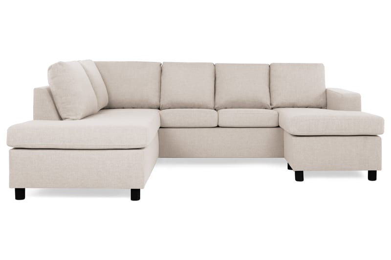 Crazy 4-personers Venstrevendt U-formet Large Sofa med Chaiselong i Stof - Beige - Møbler - Sofaer - U Sofa