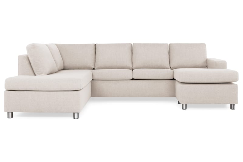 Crazy 4-personers Venstrevendt U-formet Large Sofa med Chaiselong i Stof - Beige - Møbler - Sofaer - U Sofa