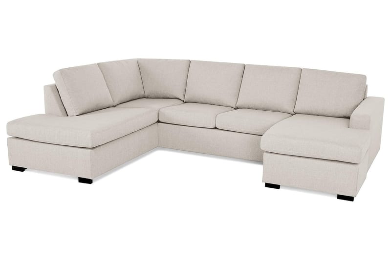 Crazy 4-personers Venstrevendt U-formet Large Sofa med Chaiselong i Stof - Beige - Møbler - Sofaer - U Sofa
