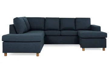 Crazy 4-personers Venstrevendt U-formet Large Sofa med Chaiselong i Stof