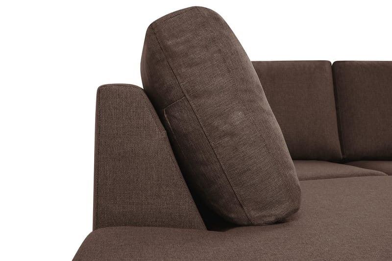 Crazy 4-personers Venstrevendt U-formet Large Sofa med Chaiselong i Stof - Brun - Møbler - Sofaer - U Sofa