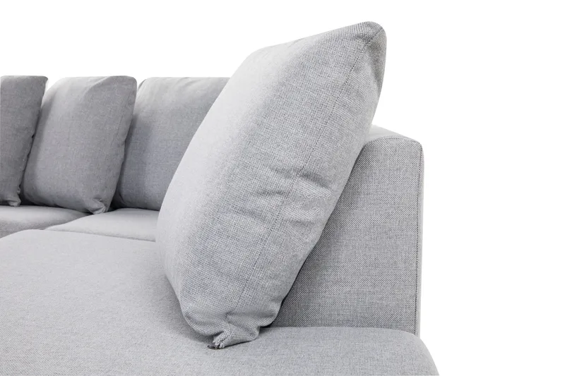Crazy 4-personers Højrevendt U-formet Large Sofa med Divan og Chaiselong i Stof inkl. Kuvertpuder - Grå - Møbler - Sofaer - U Sofa
