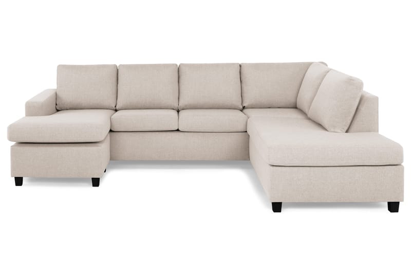 Crazy 4-personers Højrevendt U-formet Large Sofa med Chaiselong i Stof - Beige - Møbler - Sofaer - U Sofa