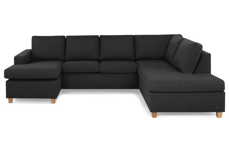 Crazy 4-personers Højrevendt U-formet Large Sofa med Chaiselong i Stof - Antracit - Møbler - Sofaer - U Sofa