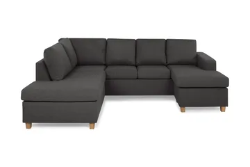 Crazy 4-personers Venstrevendt U-formet Small Sofa med Chaiselong i Stof