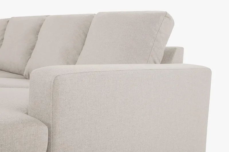 Crazy 4-personers Venstrevendt U-formet Large Sofa med Chaiselong i Stof - Beige - Møbler - Sofaer - U Sofa